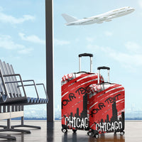 Personalized Chicago City Skyline Luggage Cover Urban Graffiti Street Art - Second City Windy City