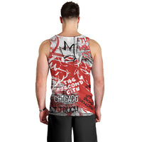Personalized Chicago City Skyline Men Tank Top Urban Graffiti Street Art - Second City Windy City