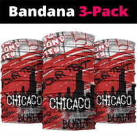 Personalized Chicago City Skyline Neck Gaiter Urban Graffiti Street Art - Second City Windy City
