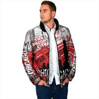 Personalized Chicago City Skyline Padded Jacket Urban Graffiti Street Art - Second City Windy City
