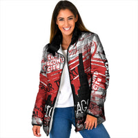 Personalized Chicago City Skyline Padded Jacket Urban Graffiti Street Art - Second City Windy City