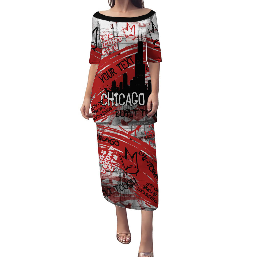 Personalized Chicago City Skyline Puletasi Urban Graffiti Street Art - Second City Windy City
