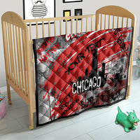 Personalized Chicago City Skyline Quilt Urban Graffiti Street Art - Second City Windy City