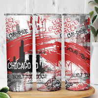 Personalized Chicago City Skyline Skinny Tumbler Urban Graffiti Street Art - Second City Windy City