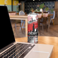 Personalized Chicago City Skyline Skinny Tumbler Urban Graffiti Street Art - Second City Windy City