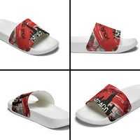 Personalized Chicago City Skyline Slide Sandals Urban Graffiti Street Art - Second City Windy City