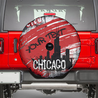 Personalized Chicago City Skyline Spare Tire Cover Urban Graffiti Street Art - Second City Windy City