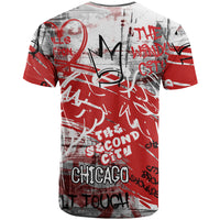 Personalized Chicago City Skyline T Shirt Urban Graffiti Street Art - Second City Windy City