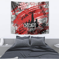Personalized Chicago City Skyline Tapestry Urban Graffiti Street Art - Second City Windy City