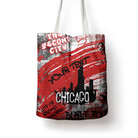 Personalized Chicago City Skyline Tote Bag Urban Graffiti Street Art - Second City Windy City