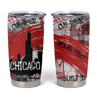 Personalized Chicago City Skyline Tumbler Cup Urban Graffiti Street Art - Second City Windy City