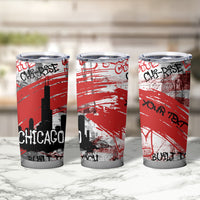 Personalized Chicago City Skyline Tumbler Cup Urban Graffiti Street Art - Second City Windy City