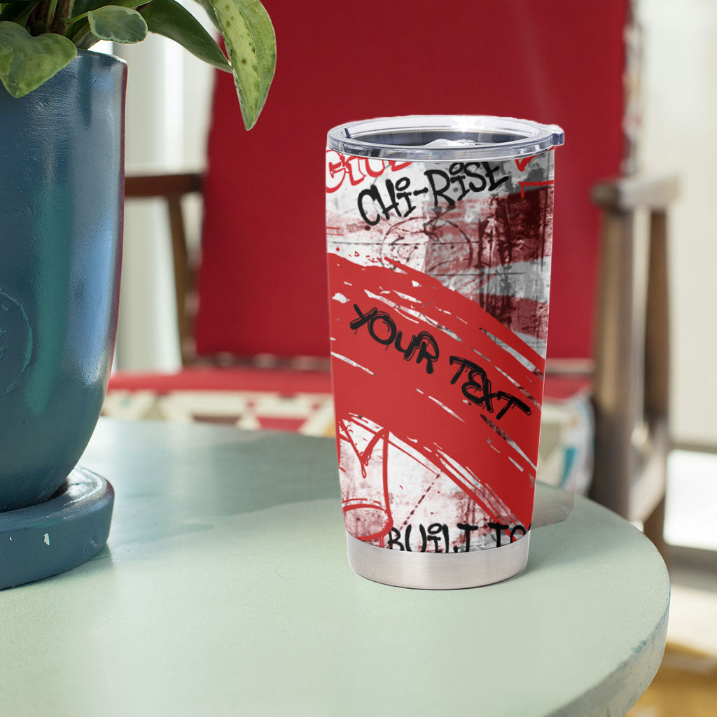 Personalized Chicago City Skyline Tumbler Cup Urban Graffiti Street Art - Second City Windy City