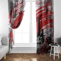 Personalized Chicago City Skyline Window Curtain Urban Graffiti Street Art - Second City Windy City