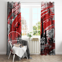 Personalized Chicago City Skyline Window Curtain Urban Graffiti Street Art - Second City Windy City