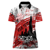 Personalized Chicago City Skyline Women Polo Shirt Urban Graffiti Street Art - Second City Windy City