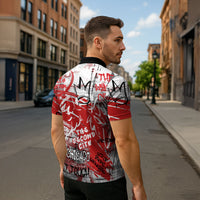 Personalized Chicago City Skyline Zipper Polo Shirt Urban Graffiti Street Art - Second City Windy City
