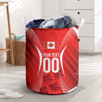 Personalized Canada Soccer Moose Goal Laundry Basket Red Maple Leaf Football Mascot