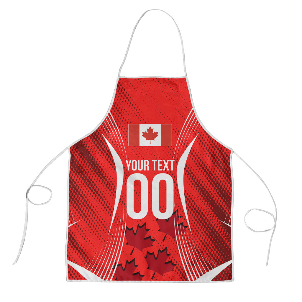Personalized Canada Soccer Moose Goal Apron Red Maple Leaf Football Mascot