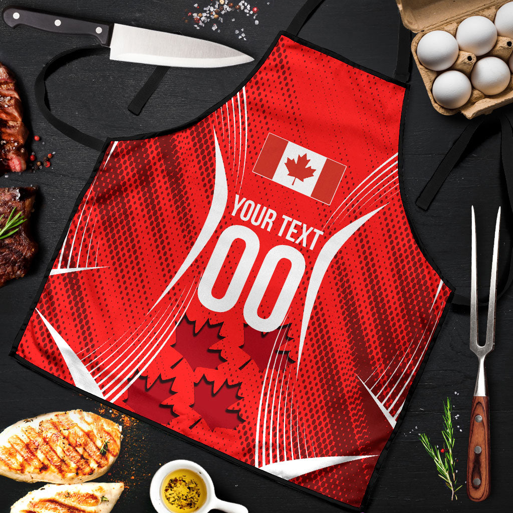 Personalized Canada Soccer Moose Goal Apron Red Maple Leaf Football Mascot