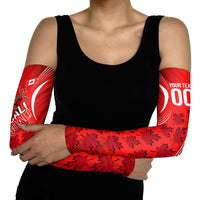 Personalized Canada Soccer Moose Goal Arm Sleeves Red Maple Leaf Football Mascot