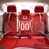 Personalized Canada Soccer Moose Goal Back Car Seat Cover Red Maple Leaf Football Mascot