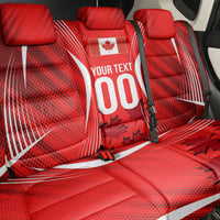 Personalized Canada Soccer Moose Goal Back Car Seat Cover Red Maple Leaf Football Mascot