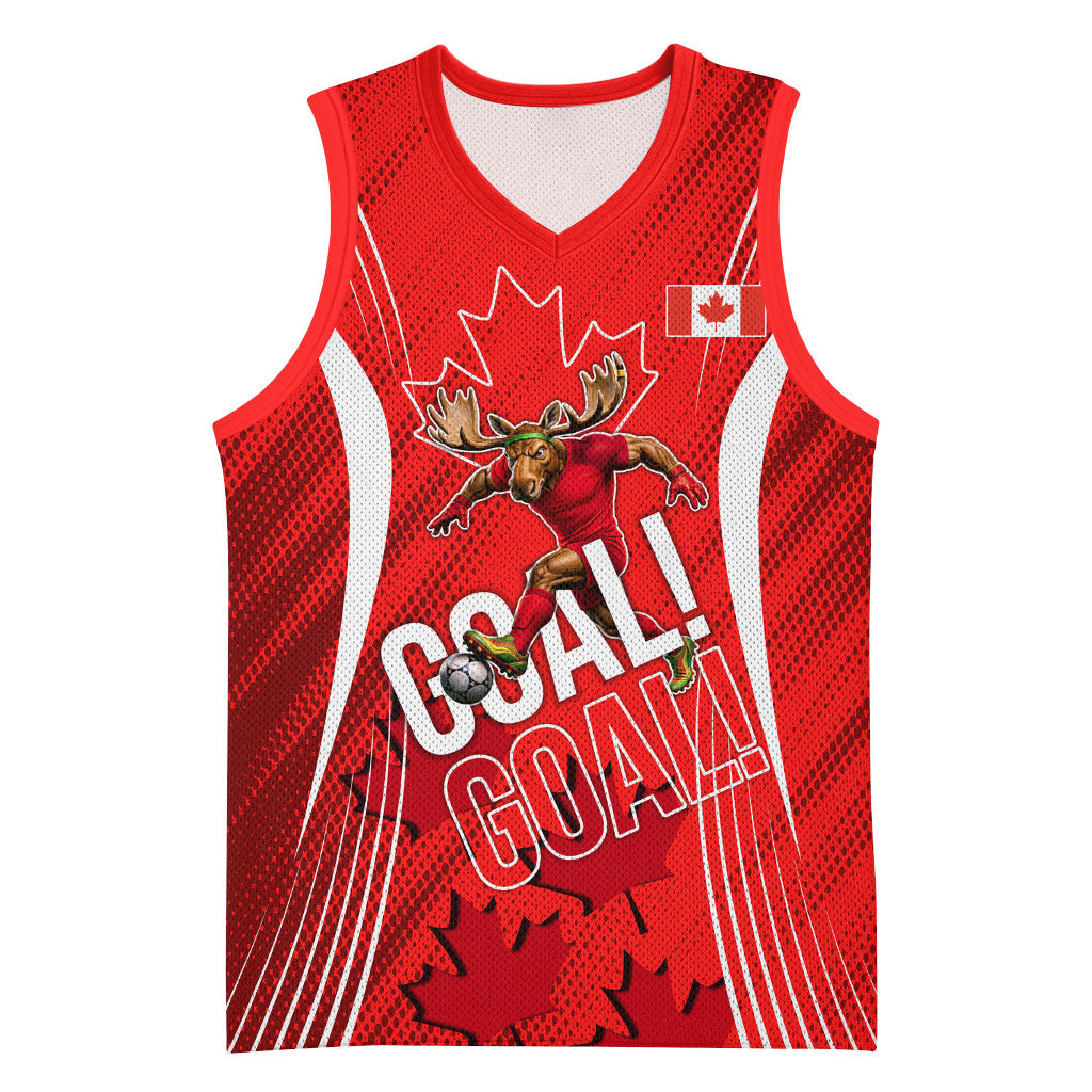 Personalized Canada Soccer Moose Goal Basketball Jersey Red Maple Leaf Football Mascot