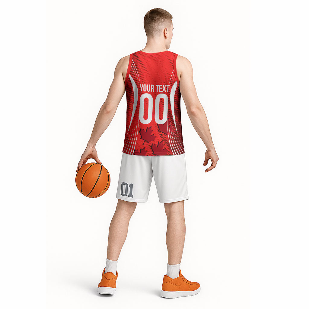 Personalized Canada Soccer Moose Goal Basketball Jersey Red Maple Leaf Football Mascot