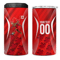 Personalized Canada Soccer Moose Goal 4 in 1 Can Cooler Tumbler Red Maple Leaf Football Mascot