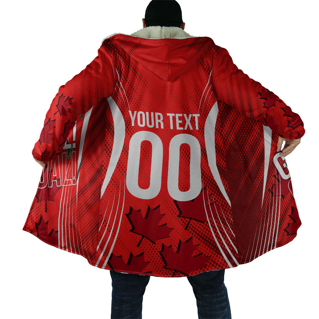 Personalized Canada Soccer Moose Goal Cloak Red Maple Leaf Football Mascot