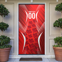 Personalized Canada Soccer Moose Goal Door Cover Red Maple Leaf Football Mascot