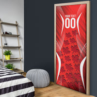 Personalized Canada Soccer Moose Goal Door Cover Red Maple Leaf Football Mascot