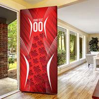Personalized Canada Soccer Moose Goal Door Cover Red Maple Leaf Football Mascot