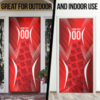 Personalized Canada Soccer Moose Goal Door Cover Red Maple Leaf Football Mascot