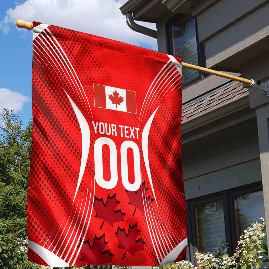 Personalized Canada Soccer Moose Goal Garden Flag Red Maple Leaf Football Mascot