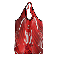 Personalized Canada Soccer Moose Goal Grocery Bag Red Maple Leaf Football Mascot
