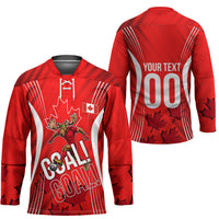 Personalized Canada Soccer Moose Goal Hockey Jersey Red Maple Leaf Football Mascot