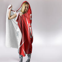 Personalized Canada Soccer Moose Goal Hooded Blanket Red Maple Leaf Football Mascot