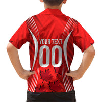 Personalized Canada Soccer Moose Goal Kid Hawaiian Shirt Red Maple Leaf Football Mascot