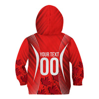 Personalized Canada Soccer Moose Goal Kid Hoodie Red Maple Leaf Football Mascot