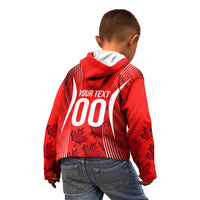 Personalized Canada Soccer Moose Goal Kid Hoodie Red Maple Leaf Football Mascot
