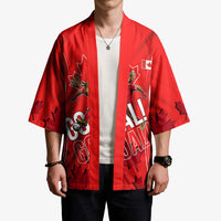 Personalized Canada Soccer Moose Goal Kimono Red Maple Leaf Football Mascot