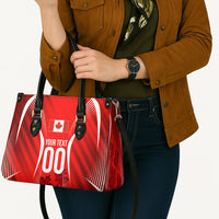 Personalized Canada Soccer Moose Goal Leather Bag Red Maple Leaf Football Mascot