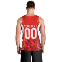Personalized Canada Soccer Moose Goal Men Tank Top Red Maple Leaf Football Mascot