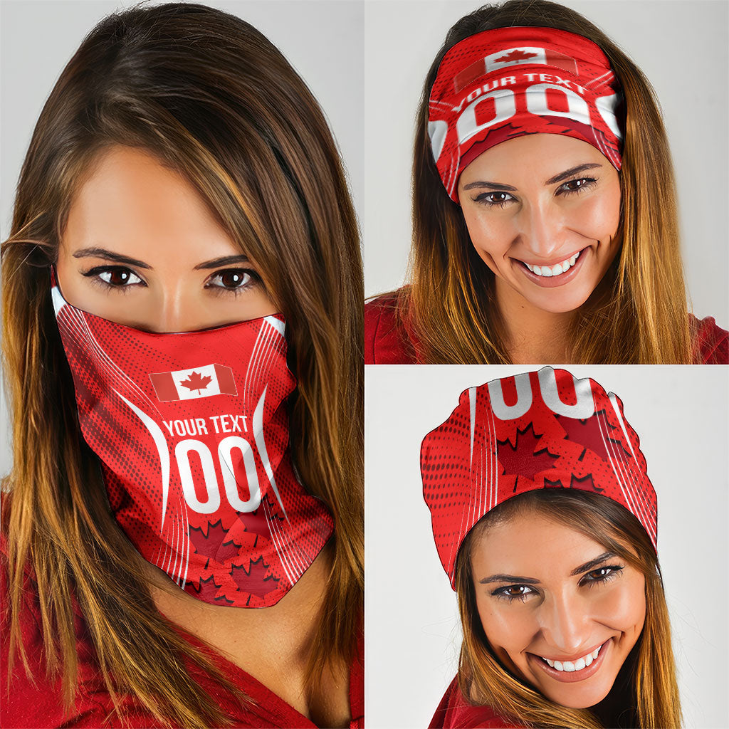 Personalized Canada Soccer Moose Goal Neck Gaiter Red Maple Leaf Football Mascot