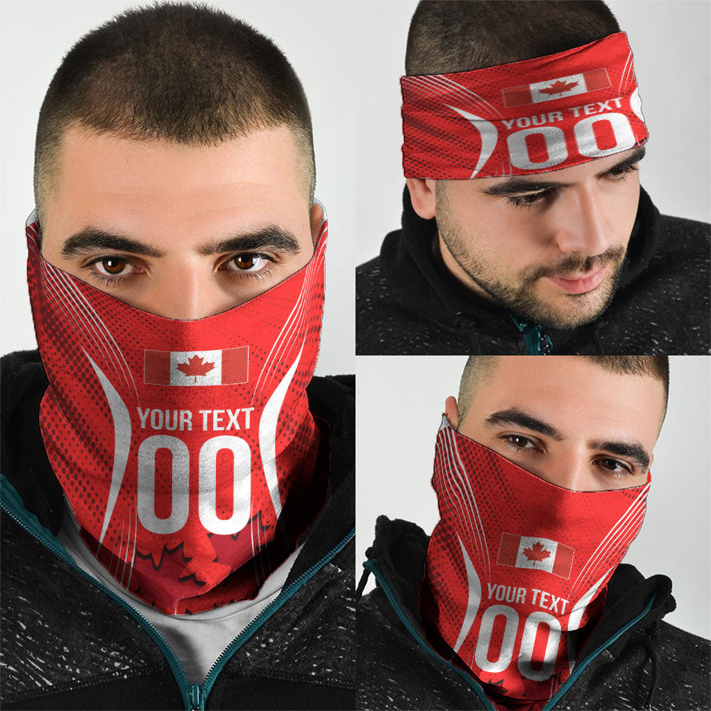 Personalized Canada Soccer Moose Goal Neck Gaiter Red Maple Leaf Football Mascot