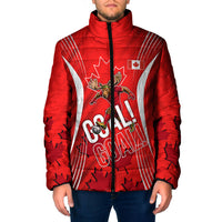 Personalized Canada Soccer Moose Goal Padded Jacket Red Maple Leaf Football Mascot