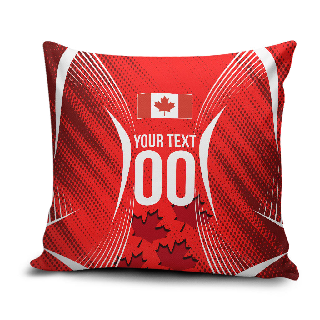 Personalized Canada Soccer Moose Goal Pillow Cover Red Maple Leaf Football Mascot
