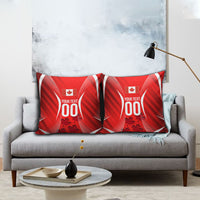 Personalized Canada Soccer Moose Goal Pillow Cover Red Maple Leaf Football Mascot